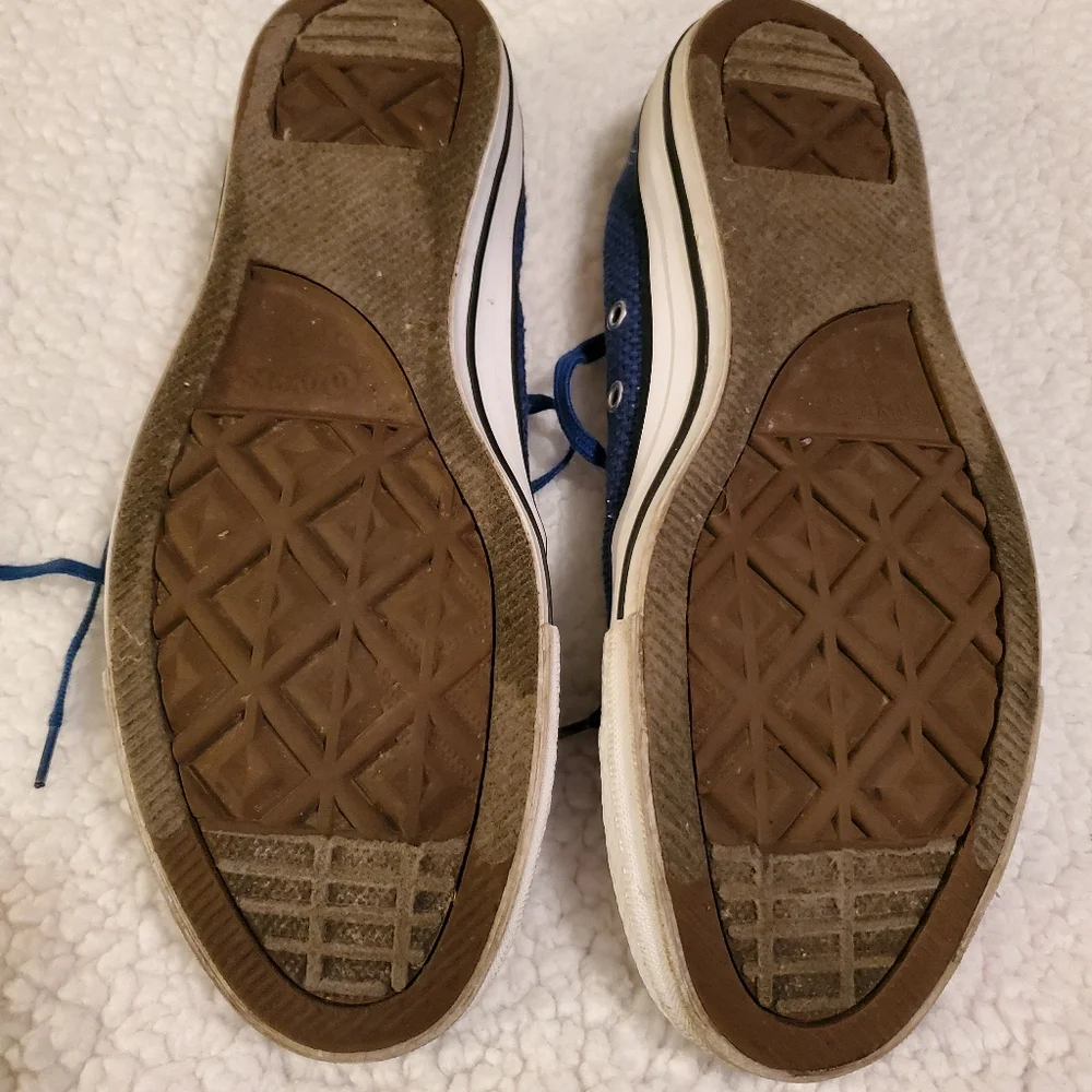 Converse All stars sneakers. Blue mesh. Men's 9 women's 11.  In good condition - Picture 6 of 8